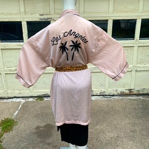 Forever 21 Plus Pink Sheer Duster Wrap Kimono